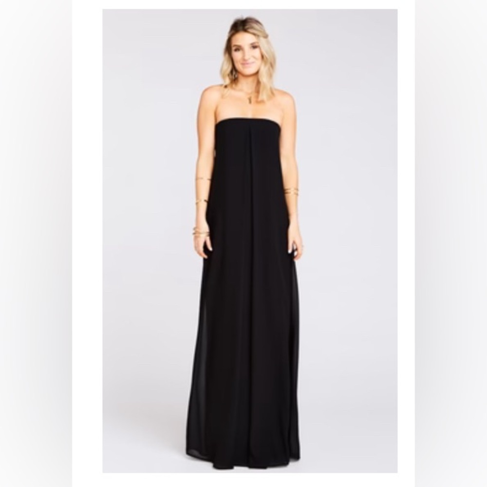 Show Me Your Mumu Sirene Black Strapless Maxi Dress